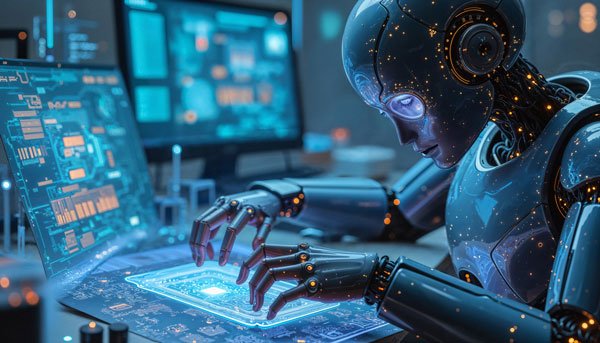 futuristic-robot-interacting-with-digital-interface
